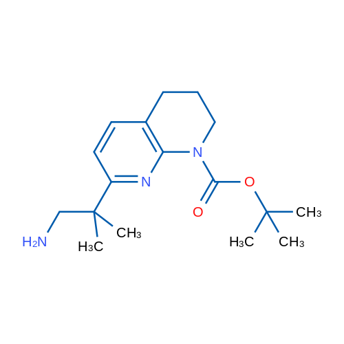 tert-Butyl 7-(1-amino-2-methylpropan-2-yl)-3,4-dihydro-1,8-naphthyridine-1(2H)-carboxylate 1g