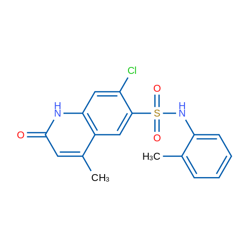 7-Chloro-4-methyl-2-oxo-N-(o-tolyl)-1,2-dihydroquinoline-6-sulfonamide 1g