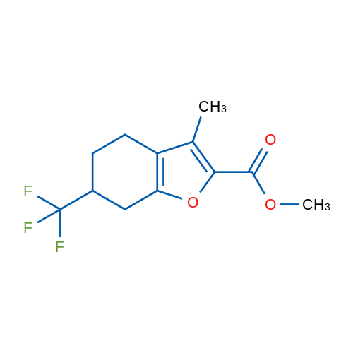 Methyl 3-methyl-6-(trifluoromethyl)-4,5,6,7-tetrahydrobenzofuran-2-carboxylate 1g