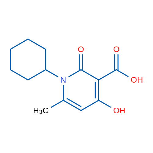 1-Cyclohexyl-4-hydroxy-6-methyl-2-oxo-1,2-dihydropyridine-3-carboxylic acid 1g