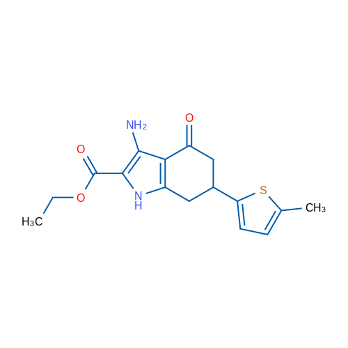 EThyl 3-amino-6-(5-methyl-2-thienyl)-4-oxo-4,5,6,7-tetrahydro-1h-indole-2-carboxylate 1g