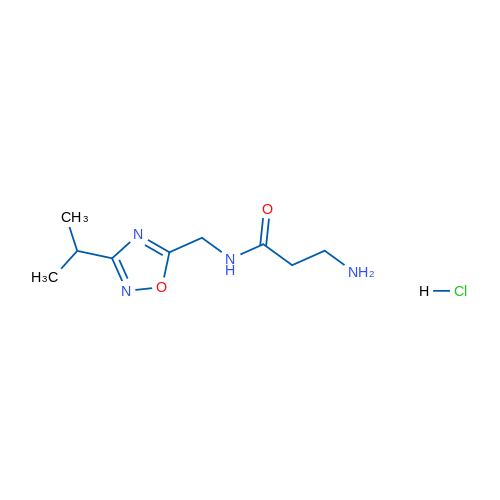 3-amino-N-((3-isopropyl-1,2,4-oxadiazol-5-yl)methyl)propanamide hydrochloride 250mg