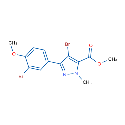 Methyl 4-bromo-3-(3-bromo-4-methoxyphenyl)-1-methyl-1H-pyrazole-5-carboxylate 1g