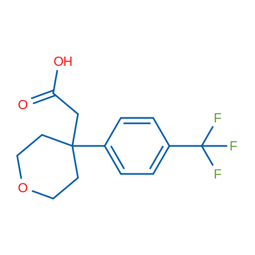 2-(4-(4-(Trifluoromethyl)phenyl)tetrahydro-2H-pyran-4-yl)acetic acid 1g