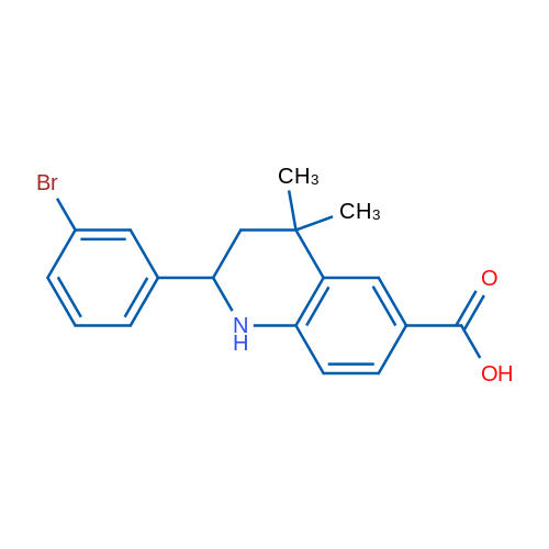2-(3-Bromophenyl)-4,4-dimethyl-1,2,3,4-tetrahydroquinoline-6-carboxylic acid 1g