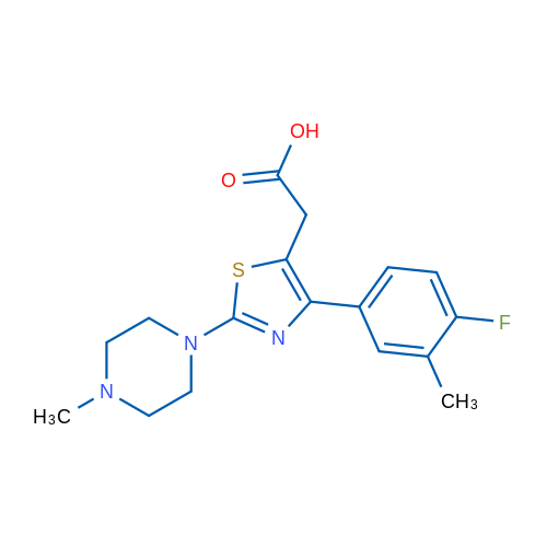 2-(4-(4-Fluoro-3-methylphenyl)-2-(4-methylpiperazin-1-yl)thiazol-5-yl)acetic acid 1g