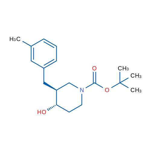 trans-tert-Butyl 4-hydroxy-3-(3-methylbenzyl)piperidine-1-carboxylate 1g
