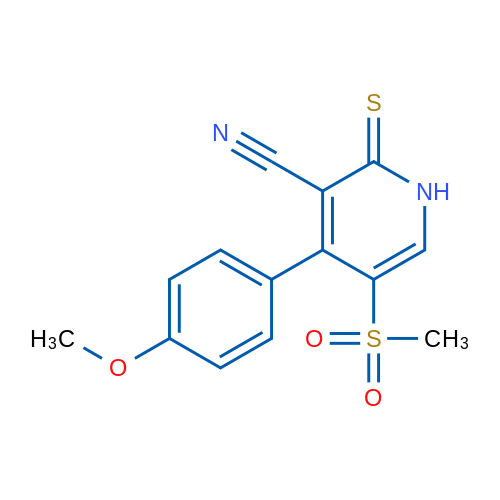 4-(4-Methoxyphenyl)-5-(methylsulfonyl)-2-thioxo-1,2-dihydropyridine-3-carbonitrile 1g