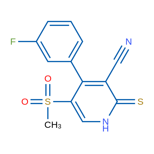 4-(3-Fluorophenyl)-5-(methylsulfonyl)-2-thioxo-1,2-dihydropyridine-3-carbonitrile 1g