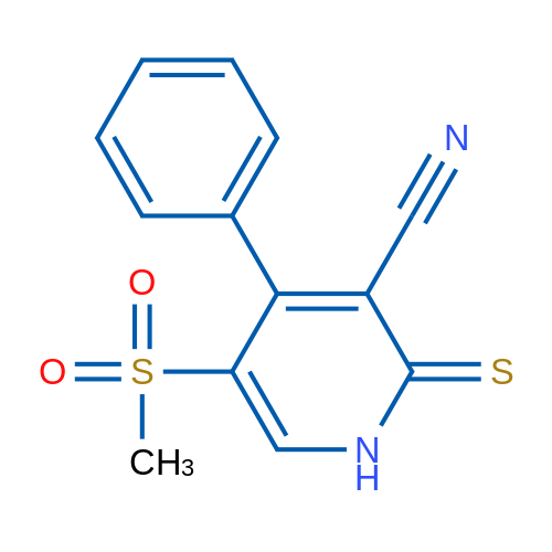 5-(Methylsulfonyl)-4-phenyl-2-thioxo-1,2-dihydropyridine-3-carbonitrile 1g