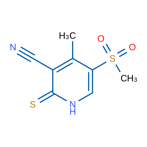 4-Methyl-5-(methylsulfonyl)-2-thioxo-1,2-dihydropyridine-3-carbonitrile 1g