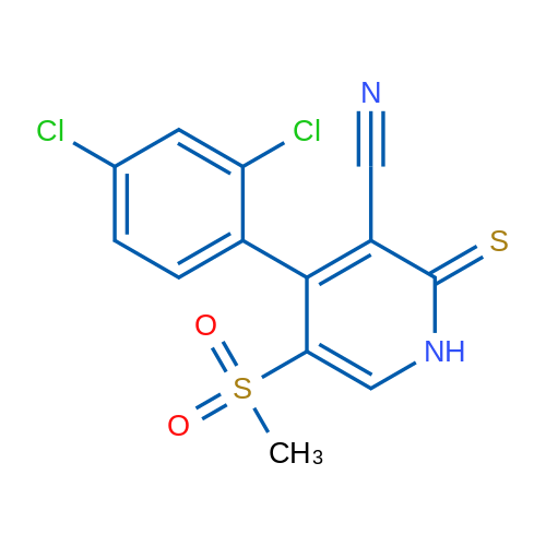 4-(2,4-Dichlorophenyl)-5-(methylsulfonyl)-2-thioxo-1,2-dihydropyridine-3-carbonitrile 1g