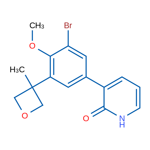 3-(3-Bromo-4-methoxy-5-(3-methyloxetan-3-yl)phenyl)pyridin-2(1H)-one 1g