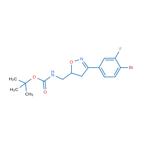 tert-Butyl ((3-(4-bromo-3-fluorophenyl)-4,5-dihydroisoxazol-5-yl)methyl)carbamate 1g