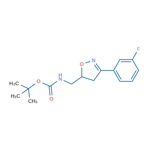 tert-Butyl ((3-(3-fluorophenyl)-4,5-dihydroisoxazol-5-yl)methyl)carbamate 1g