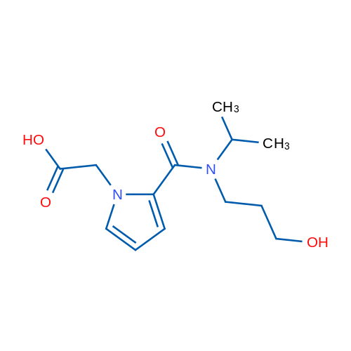 2-(2-((3-Hydroxypropyl)(isopropyl)carbamoyl)-1H-pyrrol-1-yl)acetic acid 25g