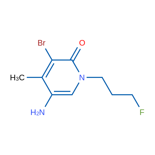 5-Amino-3-bromo-1-(3-fluoropropyl)-4-methyl-1,2-dihydropyridin-2-one 1g