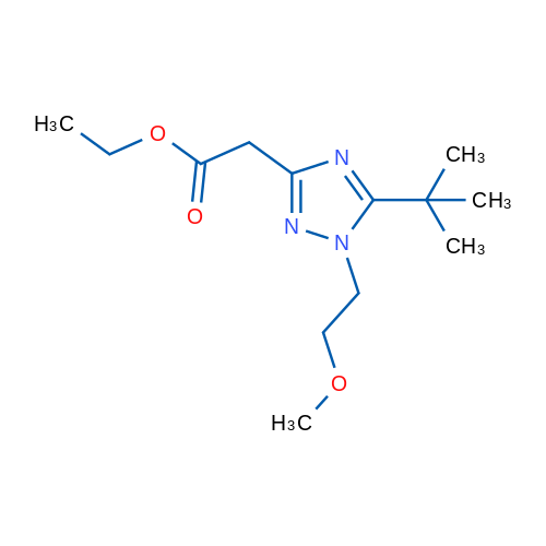 Ethyl 2-(5-(tert-butyl)-1-(2-methoxyethyl)-1H-1,2,4-triazol-3-yl)acetate 1g