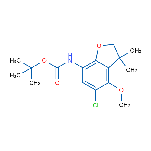 tert-Butyl (5-chloro-4-methoxy-3,3-dimethyl-2,3-dihydrobenzofuran-7-yl)carbamate 1g