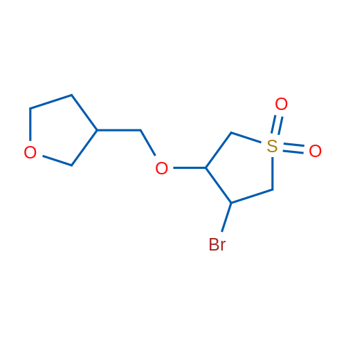 3-Bromo-4-((tetrahydrofuran-3-yl)methoxy)tetrahydrothiophene 1,1-dioxide 1g