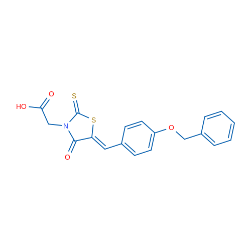 2-(5-(4-(Benzyloxy)benzylidene)-4-oxo-2-thioxothiazolidin-3-yl)acetic acid 250mg