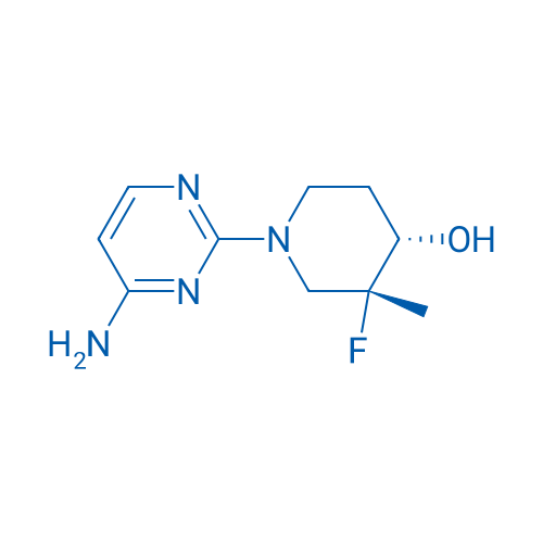 Rel-(3R,4S)-1-(4-aminopyrimidin-2-yl)-3-fluoro-3-methylpiperidin-4-ol 250mg