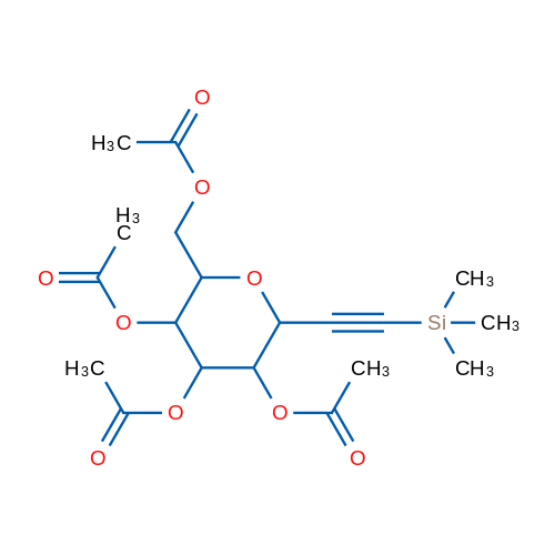 2-(Acetoxymethyl)-6-((trimethylsilyl)ethynyl)tetrahydro-2H-pyran-3,4,5-triyl triacetate 1g