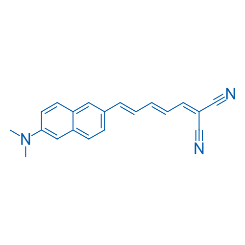 2-((2E,4E)-5-(6-(Dimethylamino)naphthalen-2-yl)penta-2,4-dien-1-ylidene)malononitrile 25mg