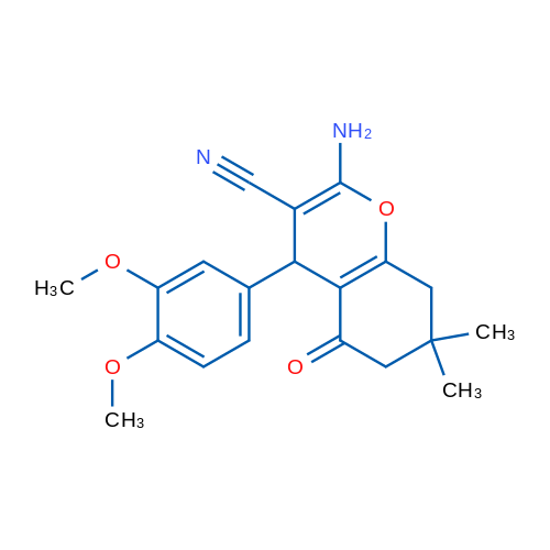 2-Amino-4-(3,4-dimethoxyphenyl)-7,7-dimethyl-5-oxo-5,6,7,8-tetrahydro-4H-chromene-3-carbonitrile 1g