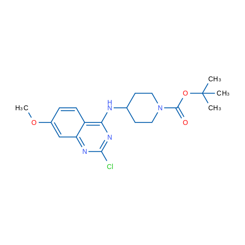 tert-Butyl 4-((2-chloro-7-methoxyquinazolin-4-yl)amino)piperidine-1-carboxylate 1g