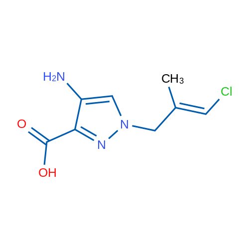 4-Amino-1-(3-chloro-2-methylprop-2-en-1-yl)-1H-pyrazole-3-carboxylic acid 1g