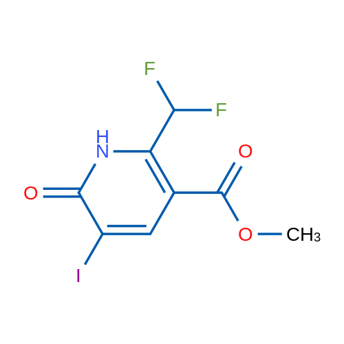 Methyl 2-(difluoromethyl)-5-iodo-6-oxo-1,6-dihydropyridine-3-carboxylate 1g