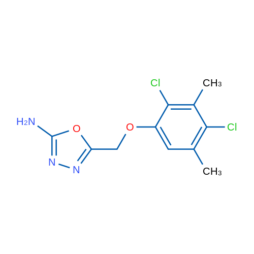 5-((2,4-Dichloro-3,5-dimethylphenoxy)methyl)-1,3,4-oxadiazol-2-amine 1g