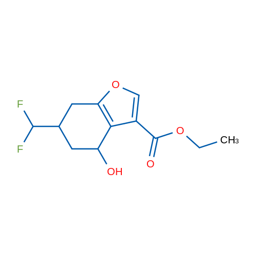Ethyl 6-(difluoromethyl)-4-hydroxy-4,5,6,7-tetrahydrobenzofuran-3-carboxylate 1g
