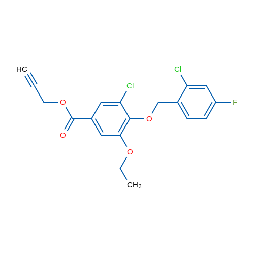 Prop-2-yn-1-yl 3-chloro-4-((2-chloro-4-fluorobenzyl)oxy)-5-ethoxybenzoate 1g
