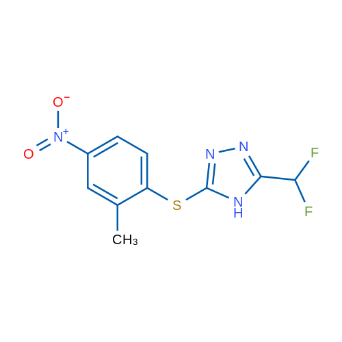 3-(Difluoromethyl)-5-((2-methyl-4-nitrophenyl)thio)-4H-1,2,4-triazole 1g