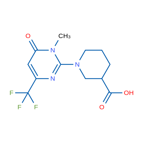 1-(1-Methyl-6-oxo-4-(trifluoromethyl)-1,6-dihydropyrimidin-2-yl)piperidine-3-carboxylic acid 1g