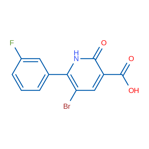 5-Bromo-6-(3-fluorophenyl)-2-oxo-1,2-dihydropyridine-3-carboxylic acid 1g