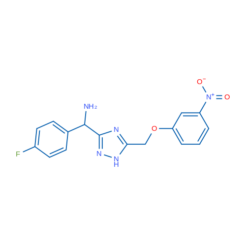 (4-Fluorophenyl)(5-((3-nitrophenoxy)methyl)-1H-1,2,4-triazol-3-yl)methanamine 1g