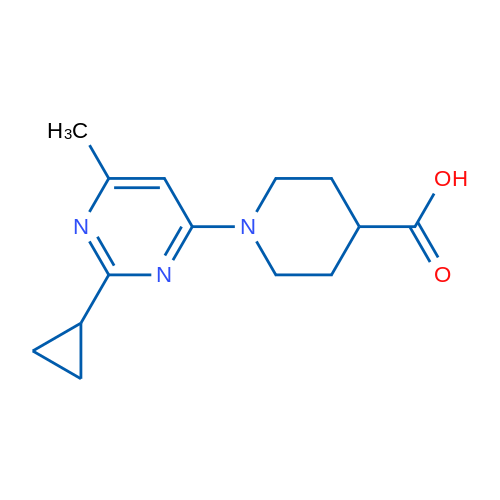 1-(2-Cyclopropyl-6-methylpyrimidin-4-yl)piperidine-4-carboxylic acid 1g