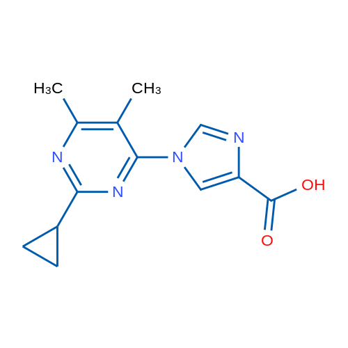 1-(2-Cyclopropyl-5,6-dimethylpyrimidin-4-yl)-1H-imidazole-4-carboxylic acid 1g