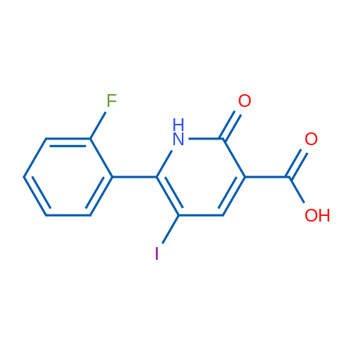 6-(2-Fluorophenyl)-5-iodo-2-oxo-1,2-dihydropyridine-3-carboxylic acid 1g
