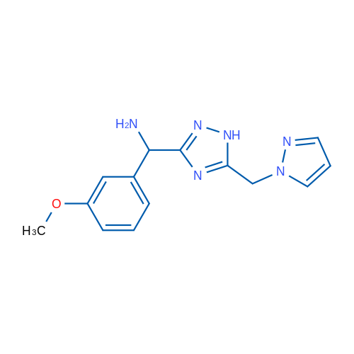 (5-((1H-Pyrazol-1-yl)methyl)-1H-1,2,4-triazol-3-yl)(3-methoxyphenyl)methanamine 1g