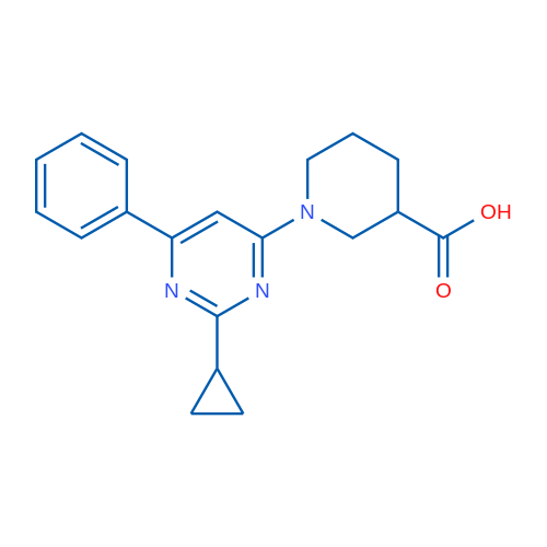 1-(2-Cyclopropyl-6-phenylpyrimidin-4-yl)piperidine-3-carboxylic acid 1g