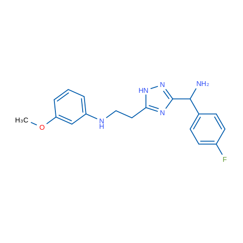 N-(2-(3-(Amino(4-fluorophenyl)methyl)-1H-1,2,4-triazol-5-yl)ethyl)-3-methoxyaniline 1g
