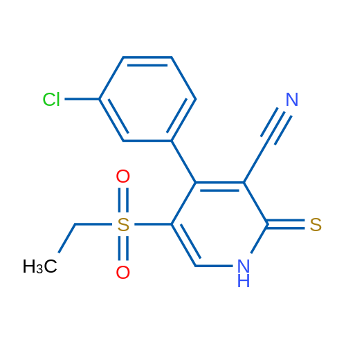 4-(3-Chlorophenyl)-5-(ethylsulfonyl)-2-thioxo-1,2-dihydropyridine-3-carbonitrile 1g