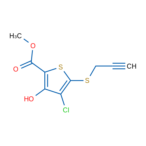 Methyl 4-chloro-3-hydroxy-5-(prop-2-yn-1-ylthio)thiophene-2-carboxylate 1g