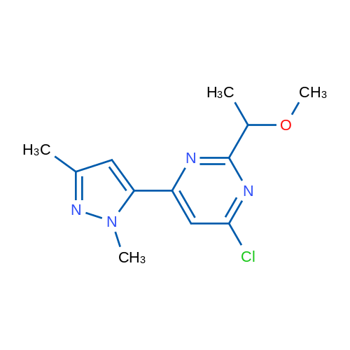 4-Chloro-6-(1,3-dimethyl-1H-pyrazol-5-yl)-2-(1-methoxyethyl)pyrimidine 1g