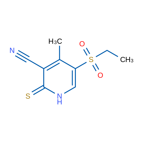 5-(Ethylsulfonyl)-4-methyl-2-thioxo-1,2-dihydropyridine-3-carbonitrile 1g