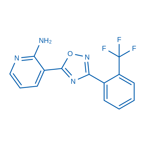 3-(3-(2-(Trifluoromethyl)phenyl)-1,2,4-oxadiazol-5-yl)pyridin-2-amine 1g